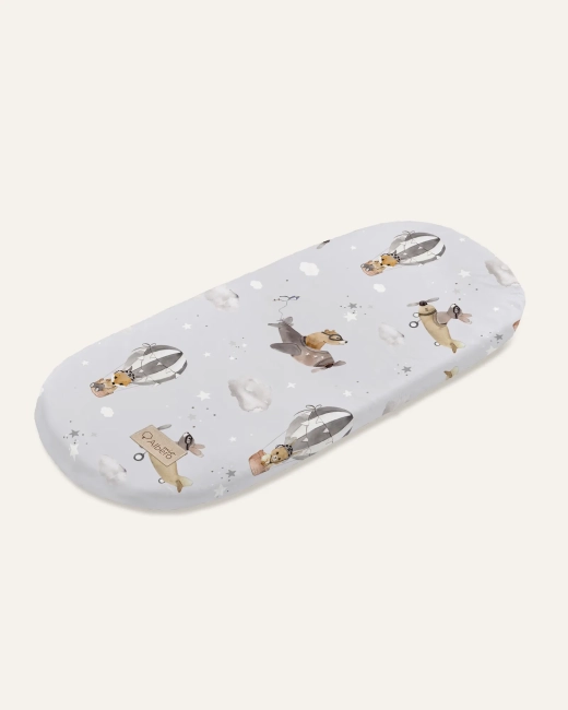 Prześcieradło bawełniane do gondoli wzór lot balonem
