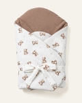 Rożek niemowlęcy muślinowy Vintage Teddy
