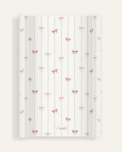 Sztywny przewijak na łóżeczko niemowlęce Albero Mio z motywem kokardek